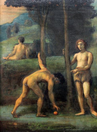 Tre giovani in un aranceto da Hans von Marées